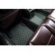 Cheapest Black and Green Stitching Luxury Leather Diamond Car Mats