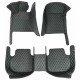 Cheapest Black and Green Stitching Luxury Leather Diamond Car Mats