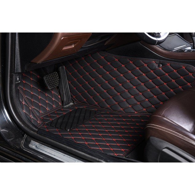 Cheapest Toyota Highlander Luxury Leather Diamond Stitching Car Mats