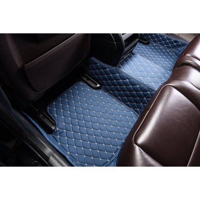 Cheapest Blue Luxury Leather Diamond Car Mats