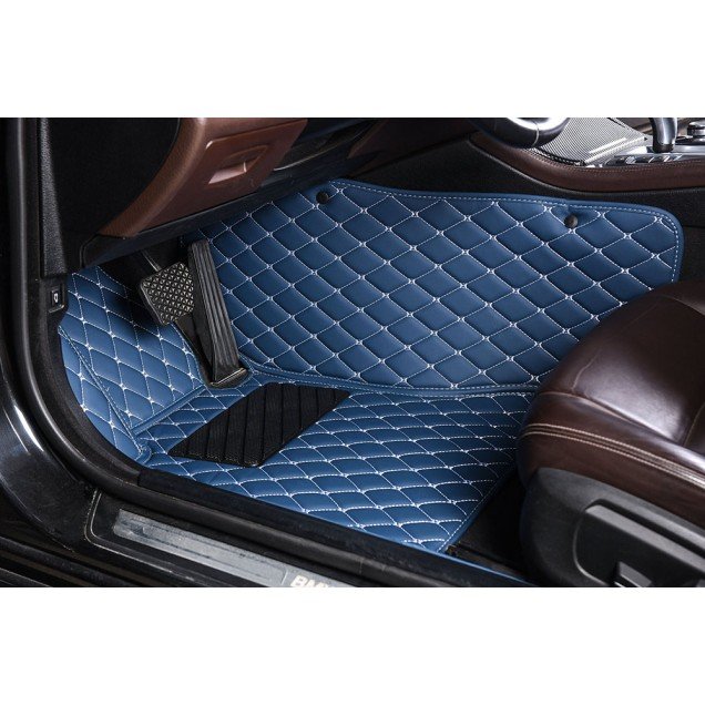 Cheapest Blue Luxury Leather Diamond Car Mats