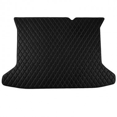 Cheapest Black and Black Stitching Luxury Leather Diamond Trunk Base Mats