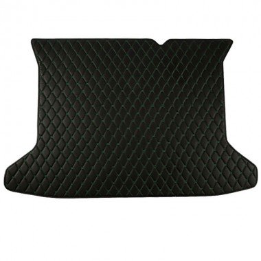 Cheapest Black and Green Stitching Luxury Leather Diamond Trunk Base Mats