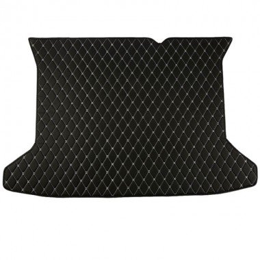 Cheapest Black and White Stitching Luxury Leather Diamond Trunk Base Mats