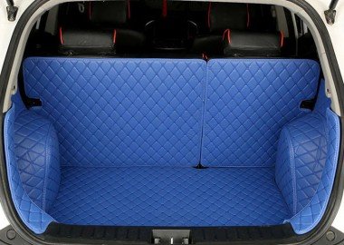 Cheapest Blue Full Cover Luxury Leather Diamond Trunk Car Mats