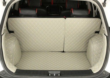 Cheapest Grey Full Cover Luxury Leather Diamond Trunk Car Mats