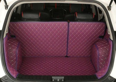 Cheapest Purple Full Cover Luxury Leather Diamond Trunk Car Mats