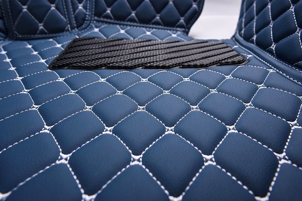 Cheapest Blue Luxury Leather Diamonds Car Floor Mats