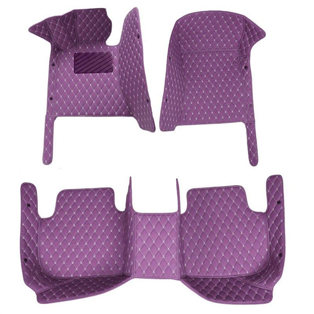 Purple Luxury Leather Diamond Car Mats for Toyota Zelas